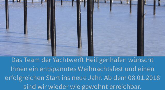 Das Team der Yachtwerft Heiligenhafen wünscht frohe Feiertage